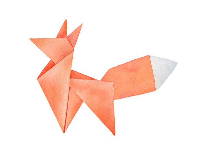 Origami fox