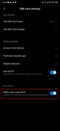 Enable WiFi Calling on Android and iOS Xiaomi Devices