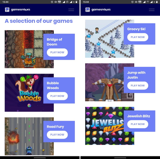 GameSnacks - Play Bite-Sized HTML5 Games for Mobile and Desktop