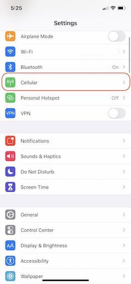 Check How Much Cellular Data FaceTime Uses on iPhone