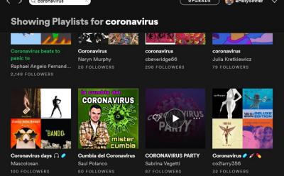 Coronavirus playlists feat.