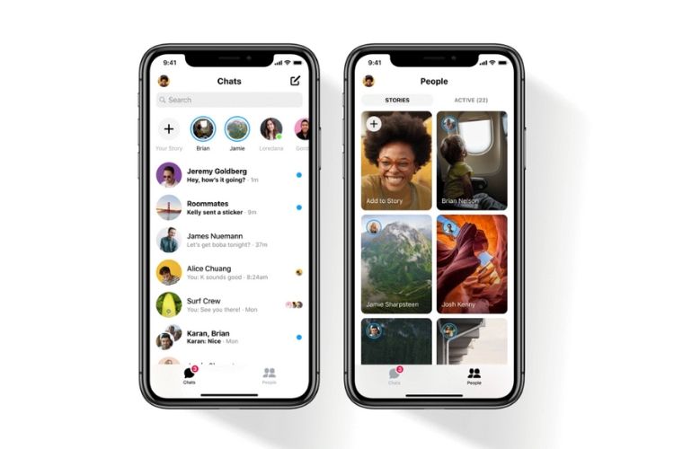 Facebook Messenger redesign on iOS