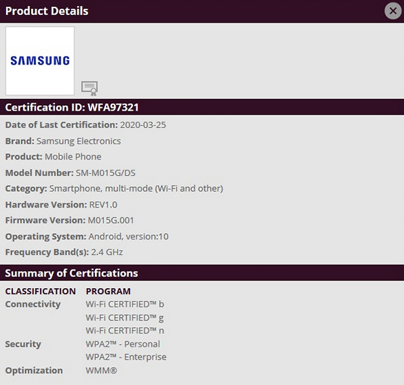 samsung galaxy m01 configuration