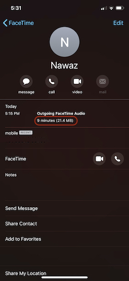 3 Ways to Check FaceTime Mobile Data Usage on iPhone | Beebom