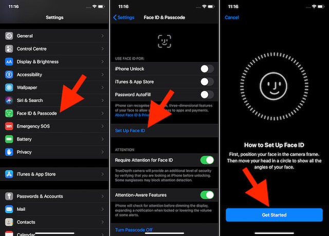 Set up Face ID on iPhone 