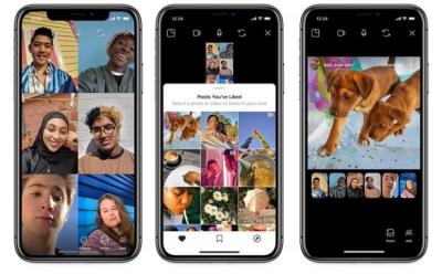 Instagram browse posts with friends over video call