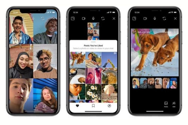 Instagram browse posts with friends over video call