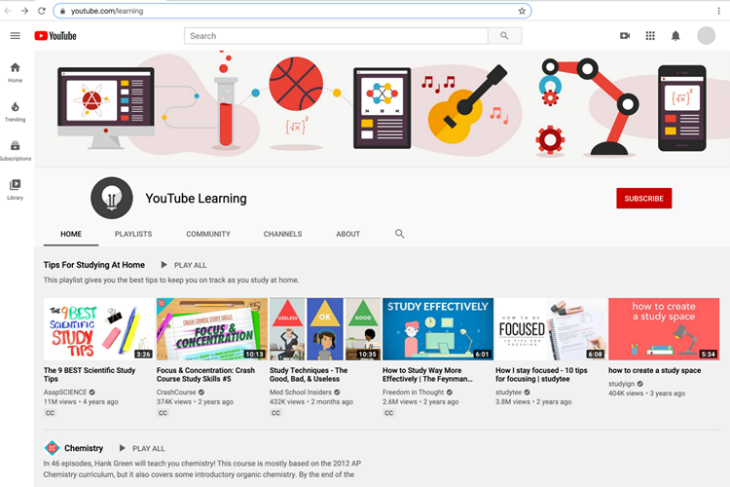LearnAtHome website