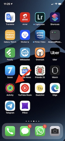 Open Activity app on your iPhone