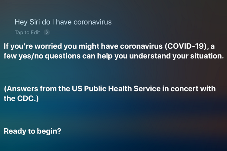 Siri coronavirus