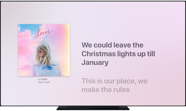 Access Time-Synced Lyrics in Apple Music on your Apple TV
