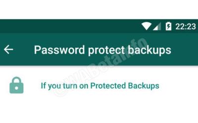 WhatsApp protected backups on Google Drive