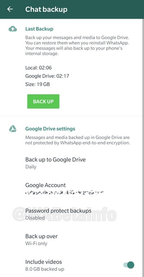 WhatsApp Will Soon Allow You to Encrypt Your Google Drive Backups