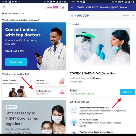 Here’s How You Can Book Coronavirus (COVID-19) Test Online in India