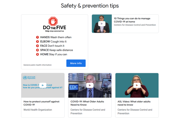 ggl coronavirus hub website