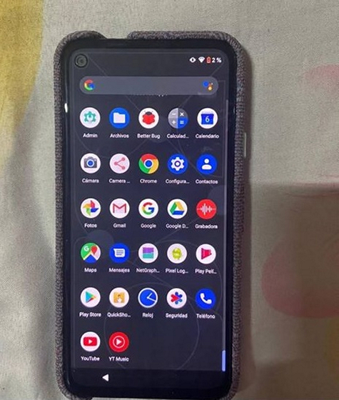 pixel 4a front with case