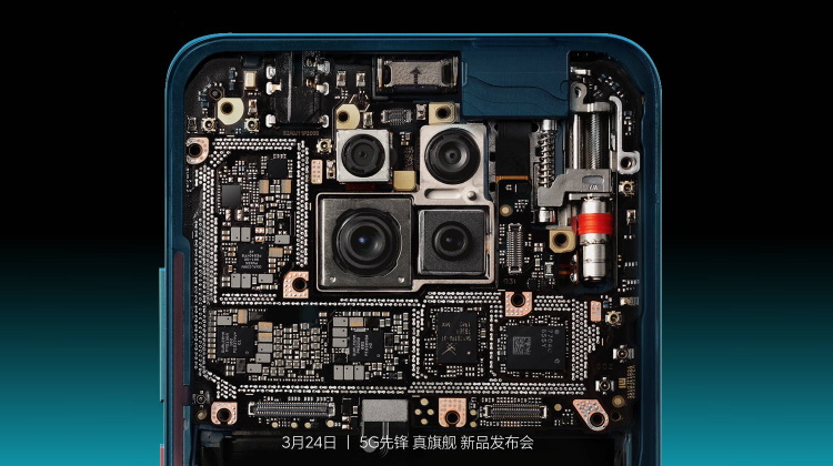 redmi k30 pro internals - stacked PCB