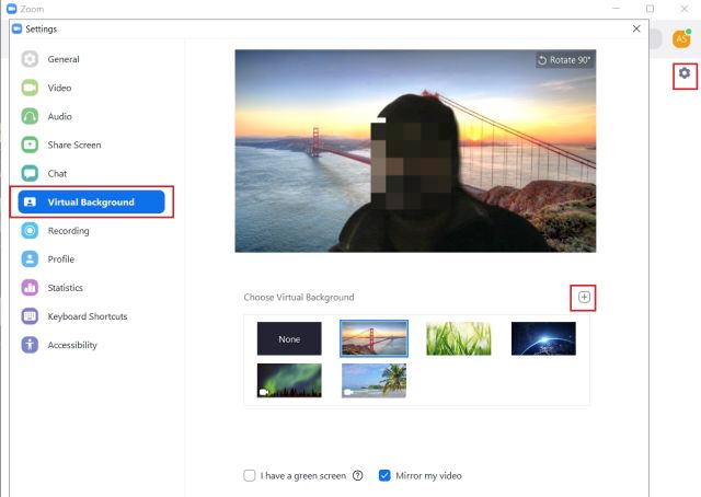 virtual background on zoom