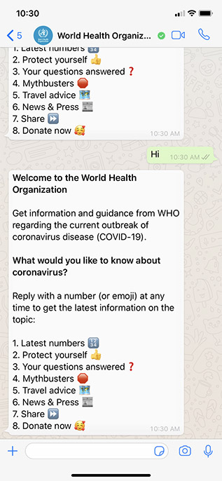 Indian Government, WHO Launch WhatsApp Chatbots to Provide Coronavirus Information