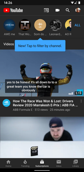 YouTube for Android Gets Improved Accessibility and Channel Filters