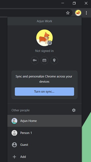 10. Switch Chrome User