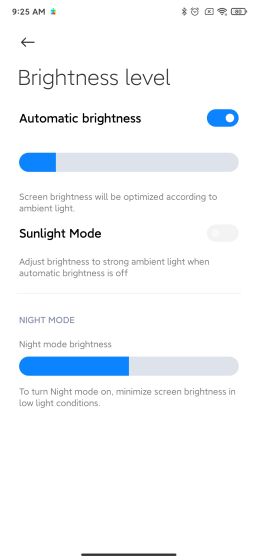 18. Sunlight Mode