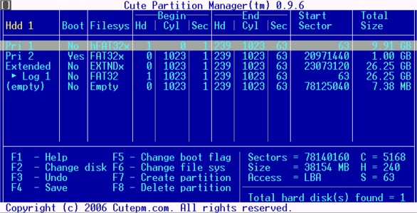 8. Cute Partition Manager - Free Partition Software