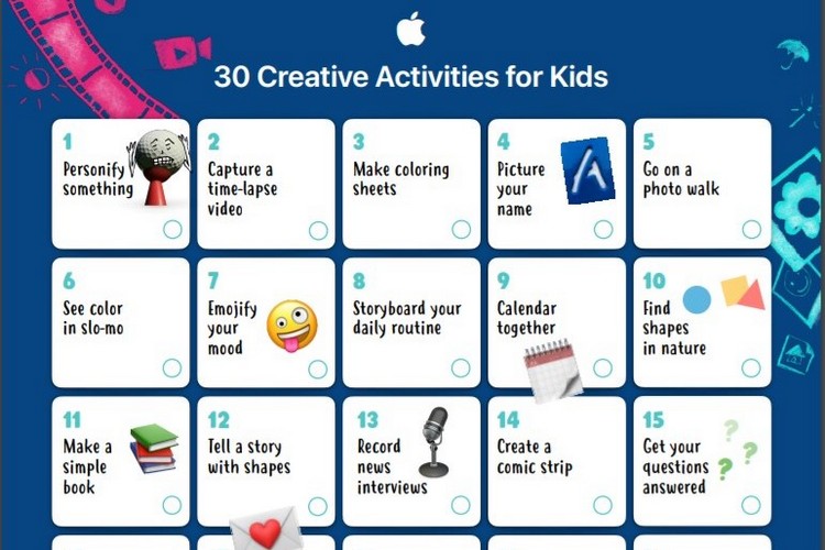 Apple activity for kids feat