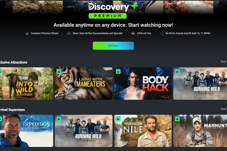 Discovery Plus Annual Subscription Available at Rs 99 Just For Today