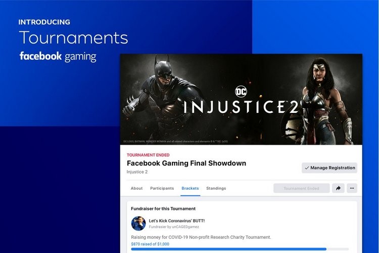 Facebook Gaming Adds Tournaments to Organize Matches