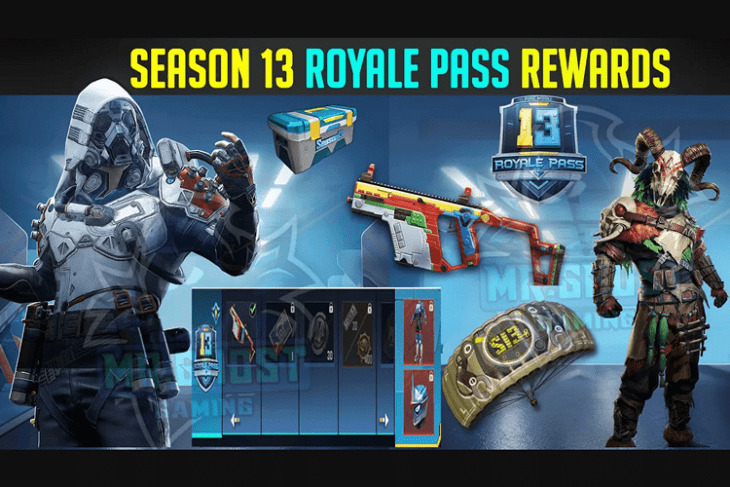 PUBG Mobile season 13 battle pass rewards websitet