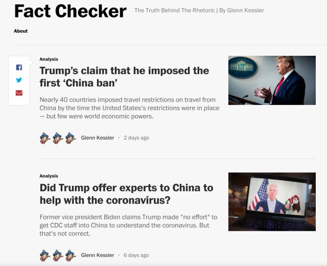 6. Washington Post Fact Checker Best Fact-checking Websites
