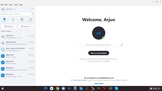 skype for google chromebook