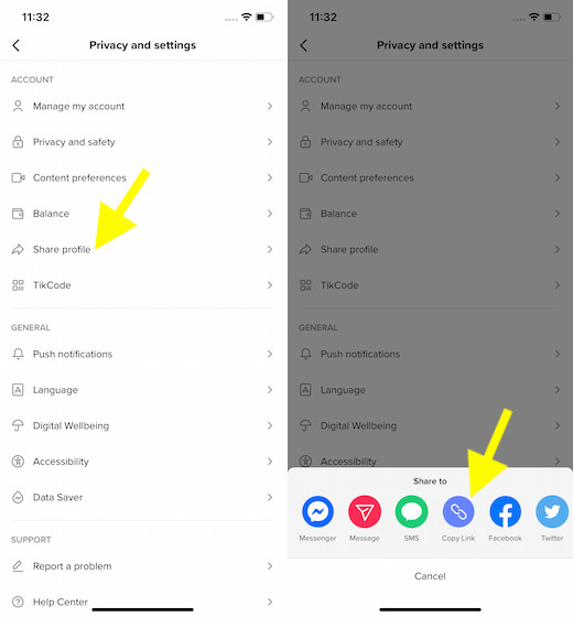 Share Your TikTok Profile Using a Link