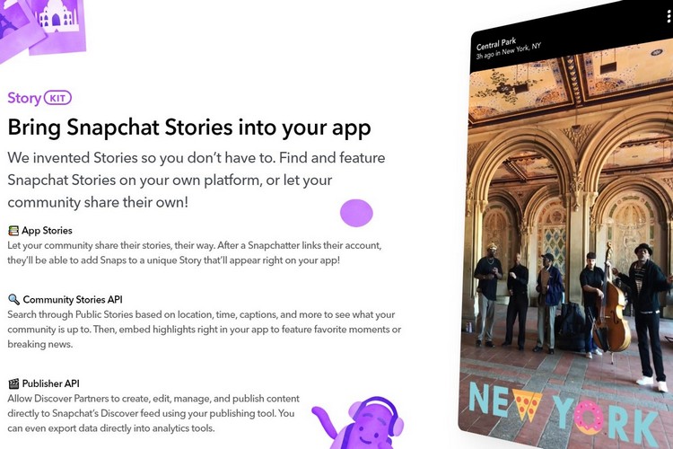 سناب شات سيسمح للمستخدمين قريبًا بمشاركة القصص مع تطبيقات الطرف الثالث 65