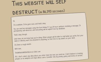 Website self destruct feat.