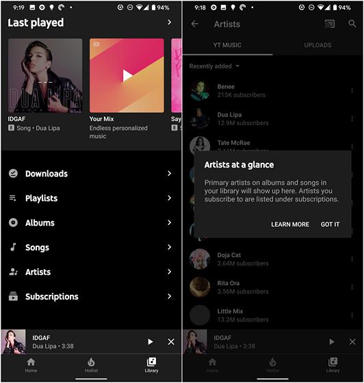 YouTube Music Update Brings New ‘Subscriptions’ Tab and More