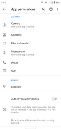 android 11 auto revoke permissions