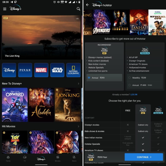disney+ hotstar subscription tiers