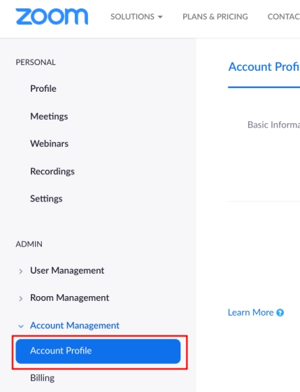 how to delete zoom account