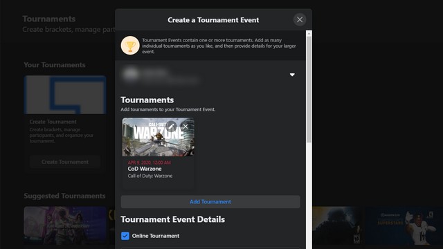 facebook gaming tournaments