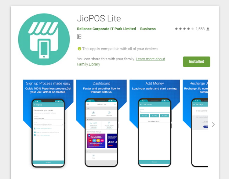 Jio - JioPOS Lite Google play