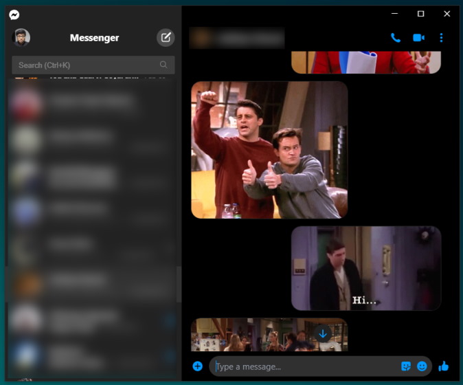 messenger dark mode - desktop app