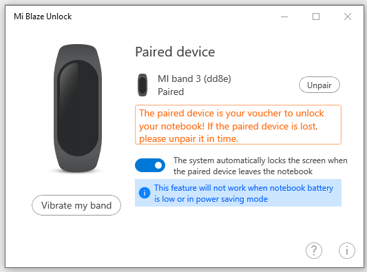 How to Unlock Windows Laptop with Mi Band 3/ Mi Band 4