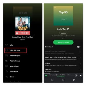 Spotify Adds 'Hide This Song' Option for Premium Users | Beebom