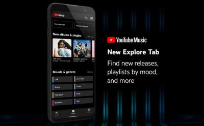 youtube music adds explore tab
