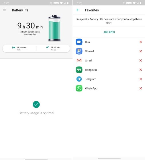 3. Kaspersky Životnost Baterie: Saver Booster - App Killers pro Android