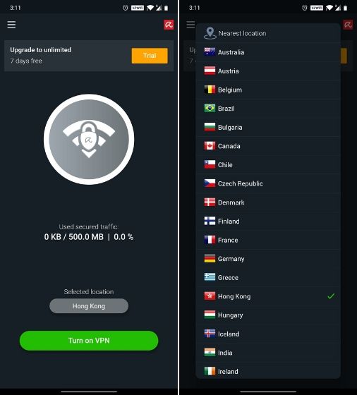 9. Avira Phantom VPN