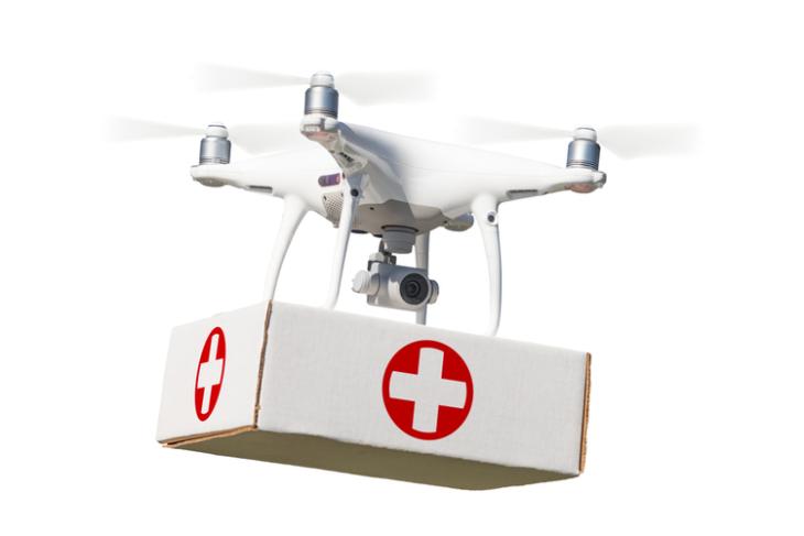 Drones carrying medical supplies feat.