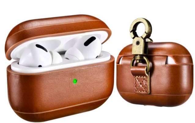 Nereides Compatible with AirPods Pro Case, Protective Leather Cover with  Keychain, High-end Fashion …See more Nereides Compatible with AirPods Pro